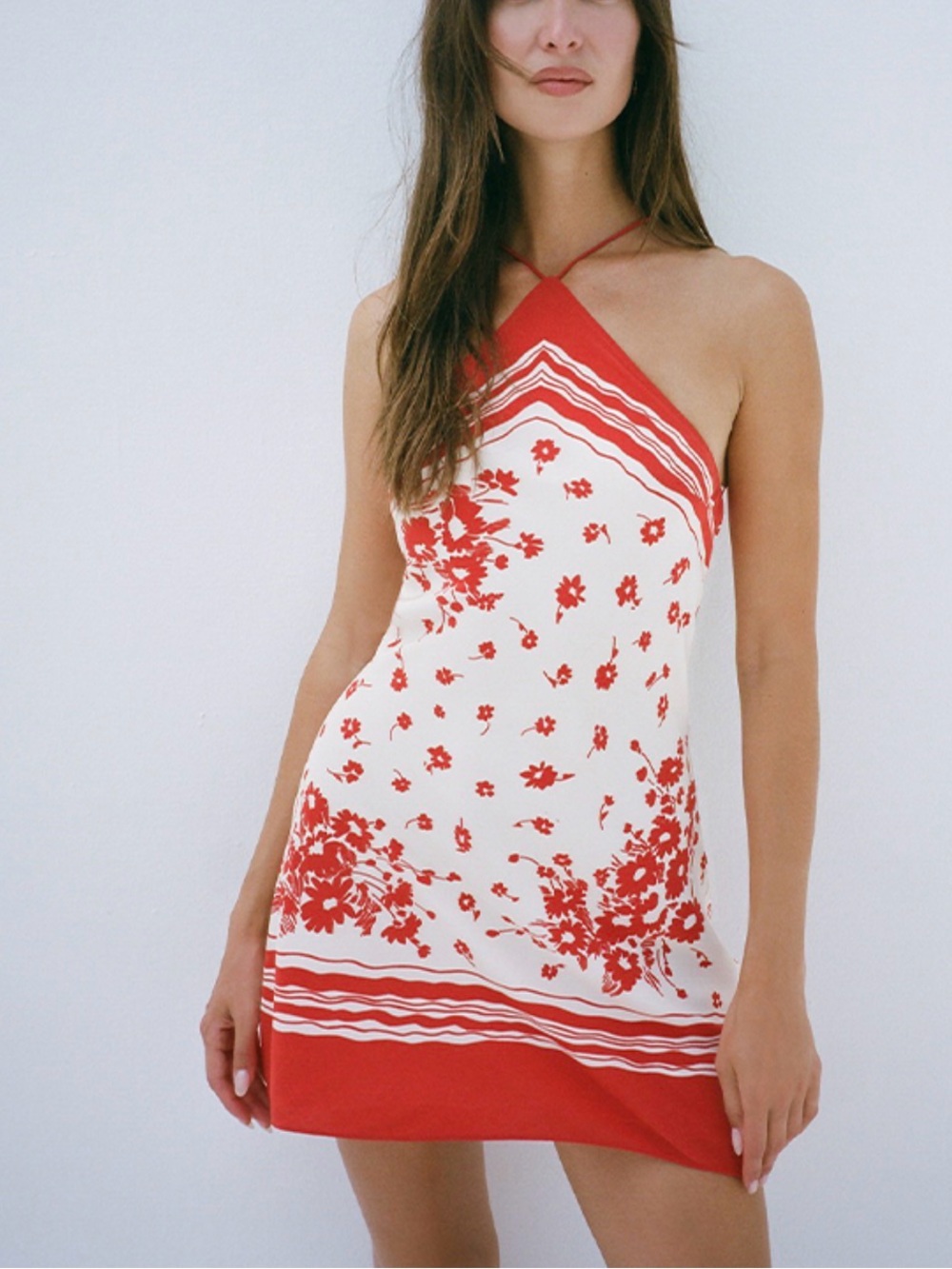 Realisation Par Red & White Floral Halter Kids Dress